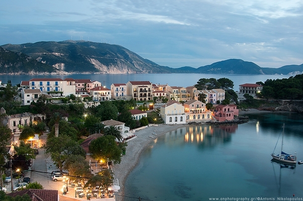 The village of Assos on the Greek island of Kefalonia 