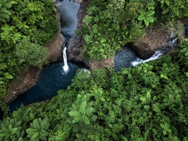 The Wainibau Falls at the end of the Lavena Coastal Walk Fiji 
