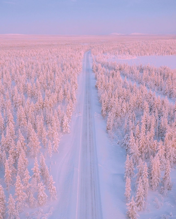The way this landscape looks surreal Lapland Finland