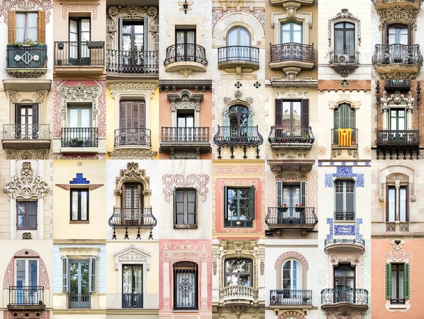The Windows amp Balconies of Barcelona Photography and collage by Andr Vicente Gonalves 