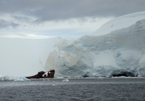 The Wreck of the Governor A whaling vessel that burned and ran aground in  Found in Foyn Harbor Antarctica 