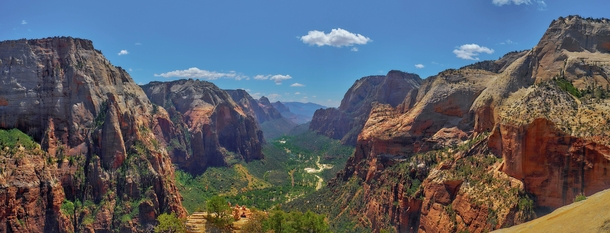 The Zion Valley from atop Angels Landing Zion National Park UT 