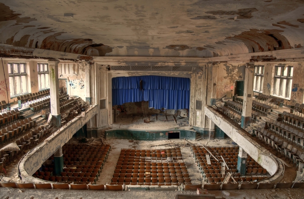 Theater of an abandoned high school in Philadelphia 
