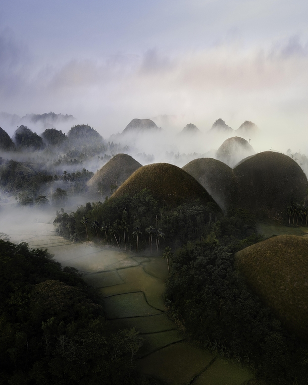 These odd shaped things in the Philippines are called The Chocolate Hills 