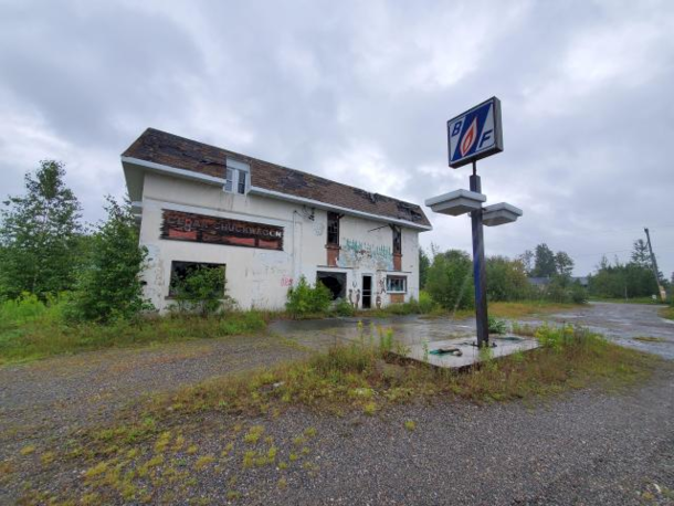 this abandoned gas station on Highway  in Ontario Canada