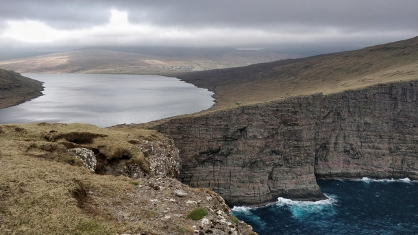 This breathtaking hanging lake - Faroe Islands May  