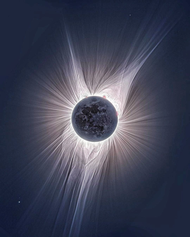 This HDR image of the solar eclipse in  was recently released for the first time and it shows one of the most detailed depictions of a solar corona ever taken