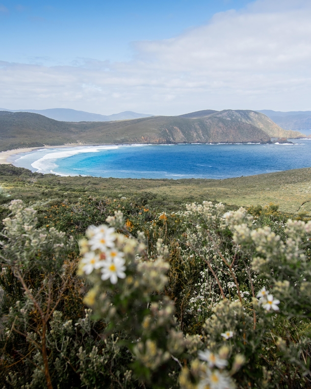 This image was taken from Bruny Island located off Tasmanias south coast Its a beautiful remote location with an incredible rugged landscape x OC
