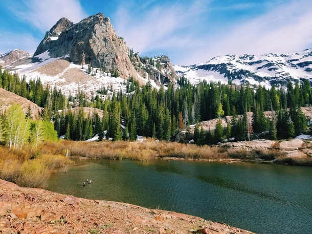 This incredible view was well worth the hike Lake Blanche UT 