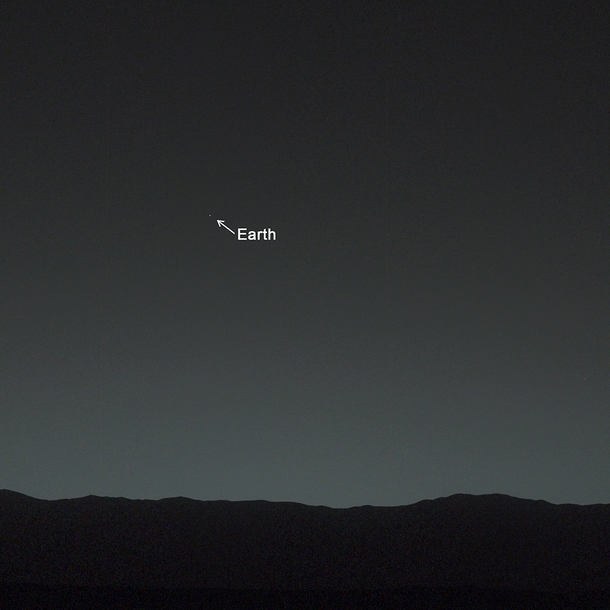 This is earth as seen from mars