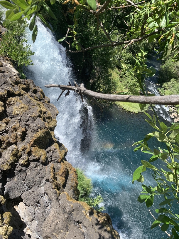 This is from the TOP of Burney Falls Waterfall located in Burney California Height is Ft 