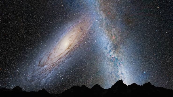 This is how the Andromeda galaxy will look like in the night sky in an approximatly  million years 