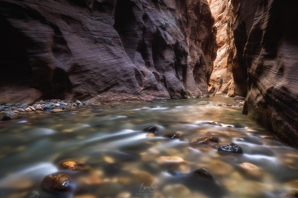 This is what it was like returning all alone in the Narrows Zion National Park Utah  bloveimages