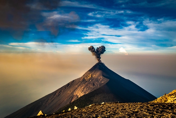This moment when volcano sends you a heart - Volcn de Fuego Guatemala 