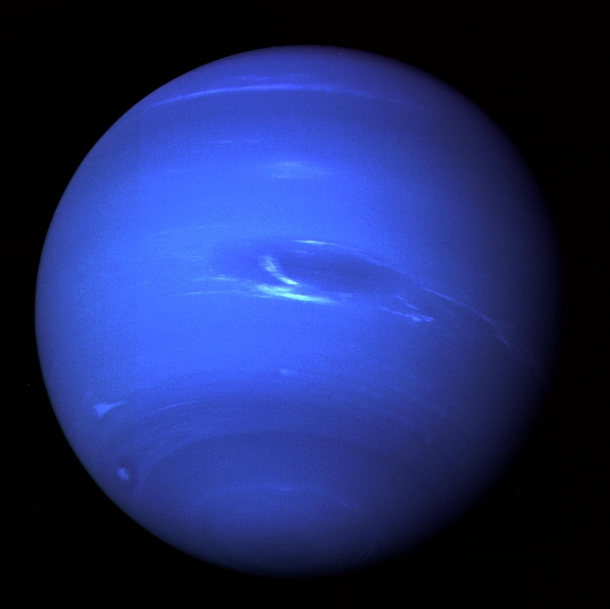 This photo of Neptune was taken by the Voyager  probe Published in 