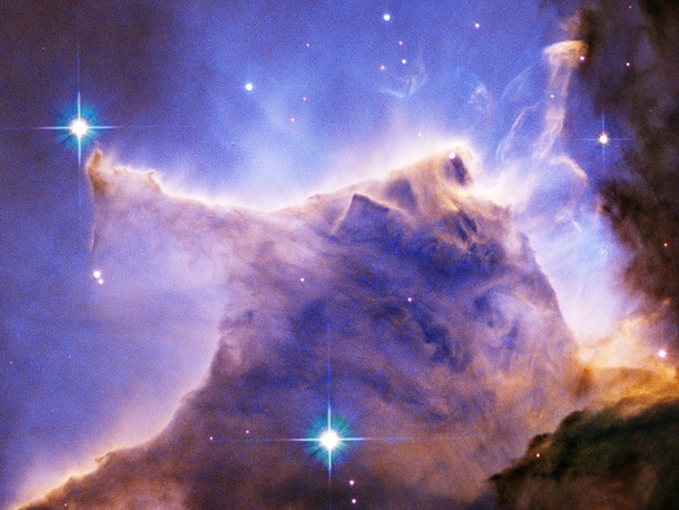 This picture of the Eagle Nebula looks like a wolf skull