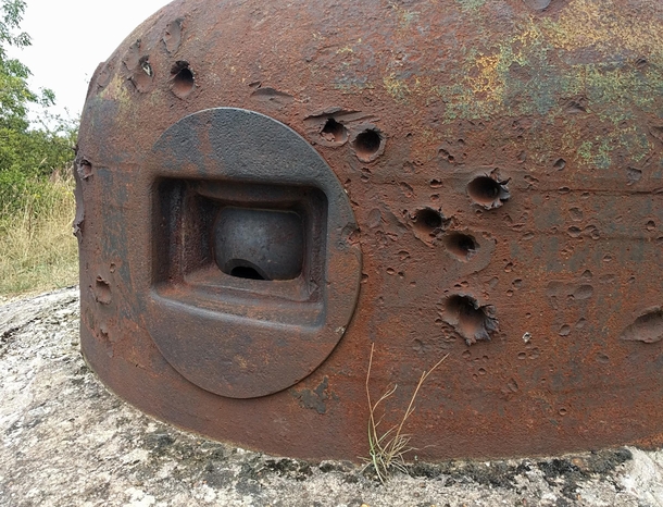 This pillbox took a few hits Part of the Maginot Line Lorraine France 