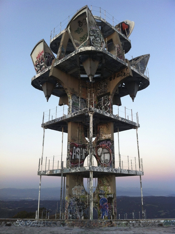 this post-apocalyptic looking relay tower  Los Angeles CA 