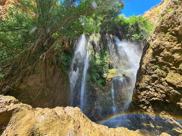 This waterfall made a rainbow Spain Andalucia 