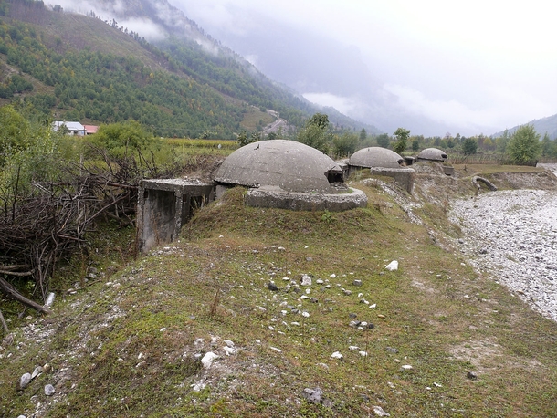 Three of the  bunkers built in Albania during the cold war Article in comments 