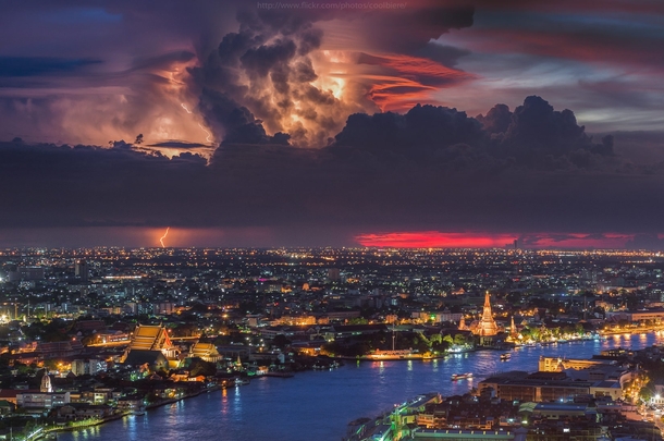 Thunderstorm over Bangkok Thailand 