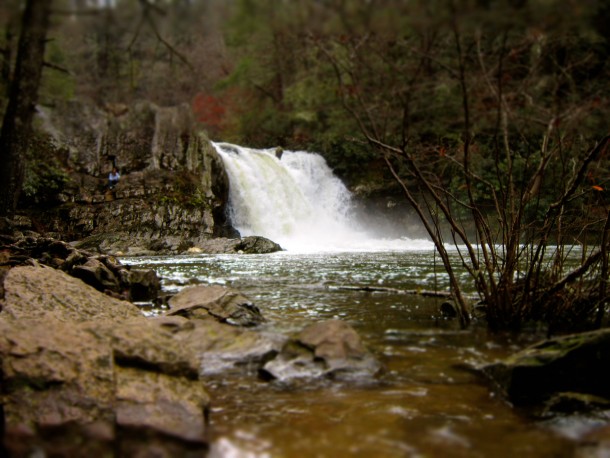 Tilt-Shift waterfall in Gatlinburg TN 