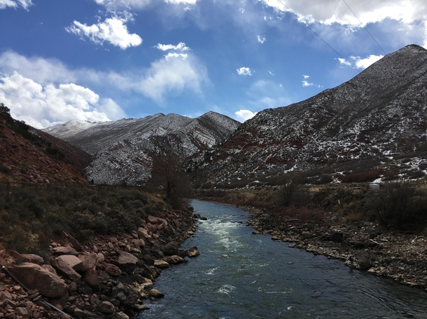 Took a road trip through Colorado and I passed this river I dont know the name of it or know where it was at but I do remember having to turn around to capture this moment 