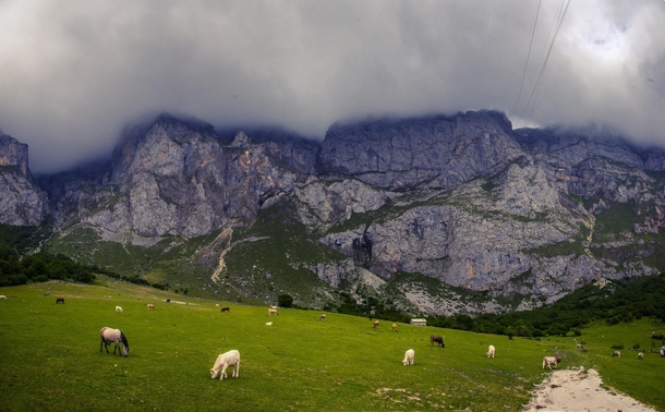 Took a treacherous hike to the balcony of my hotel room in the Picos de Europa but the prize was worth it 