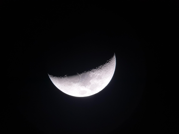 Took this on my phone using a telescope