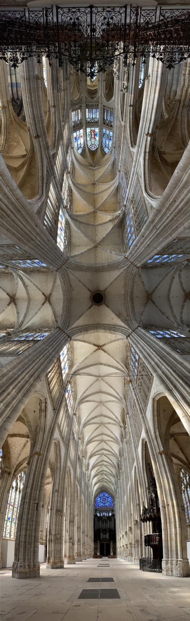 Took this panorama in the Church of St Ouen Rouen France 
