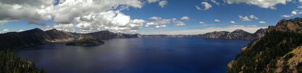Took this picture of Crater Lake Oregon with my phone while on a road trip a few years ago 