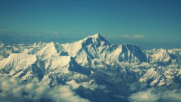 Top of the world Mount Everest Nepal 