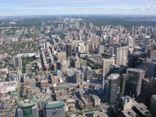 Toronto looking north from the CN Tower 
