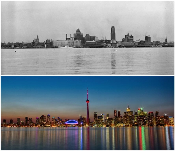 Toronto skyline circa  vs  