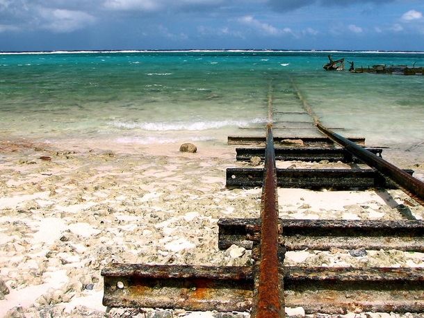 Tracks that were used to launch boats Unknown location