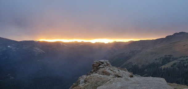 Trail Ridge Rd Colorado Reached the peak just in time for sunset 