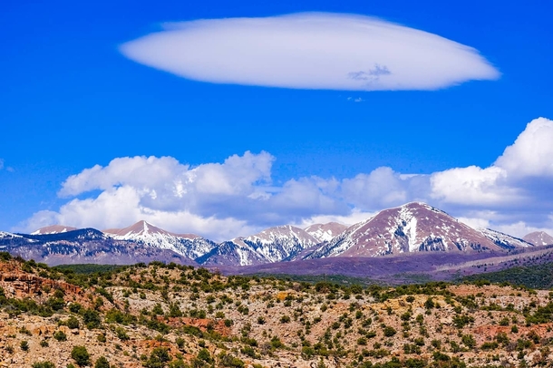 Traveling to Mars in the LA Sal National Forest near Moab UT UFO cloud  OC