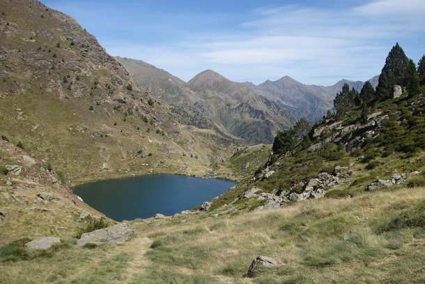 Tristaina Lake in the Pyrenees Mountains Andorra 