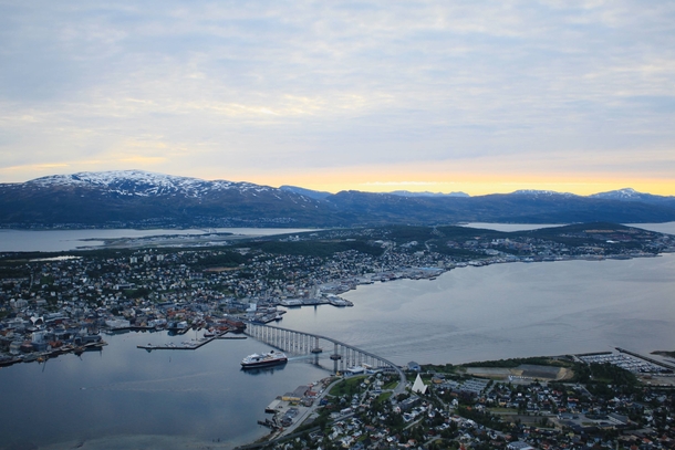 Troms Norway at midnight