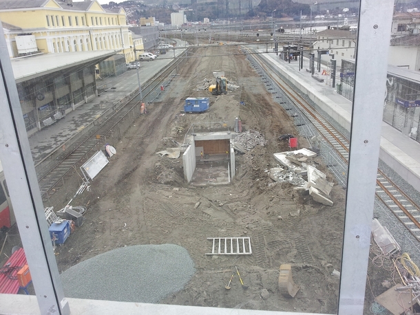Trondheim Central station Norway is being refurbished 