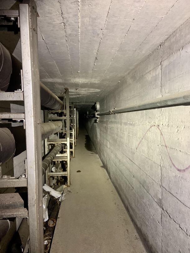 Tunnel  feet underground at an old hospital in Massachusetts