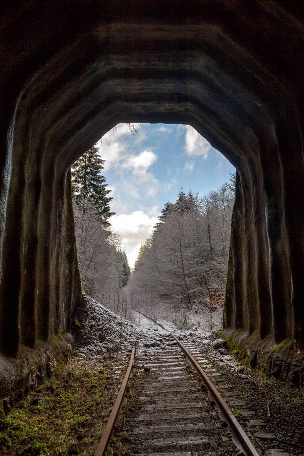 Tunnel portal on abandoned railroad line Photorator