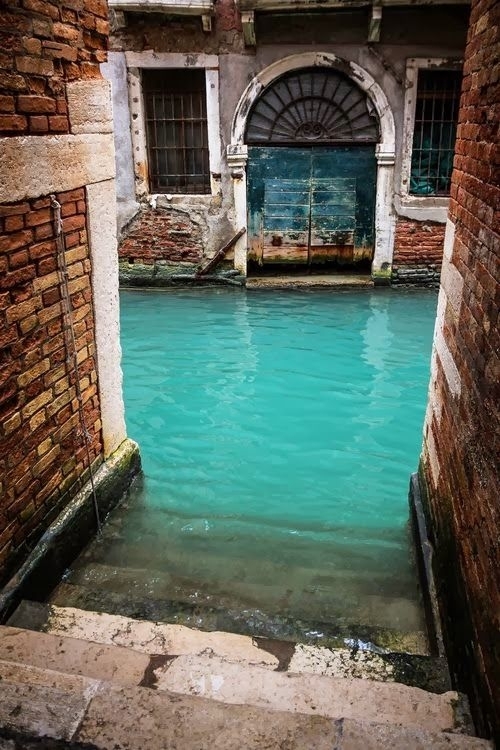 Turquoise Canal Venice Italy 