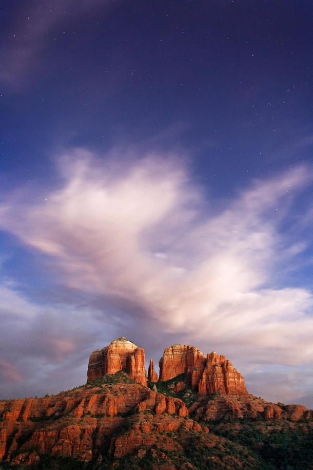 Twilight at Cathedral Rock Near Sedona Arizona USA 