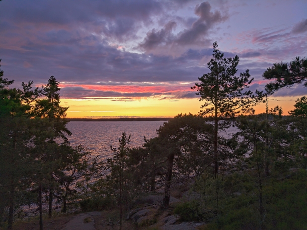 Twilight over The Baltic Sea in Porkkala Finland 