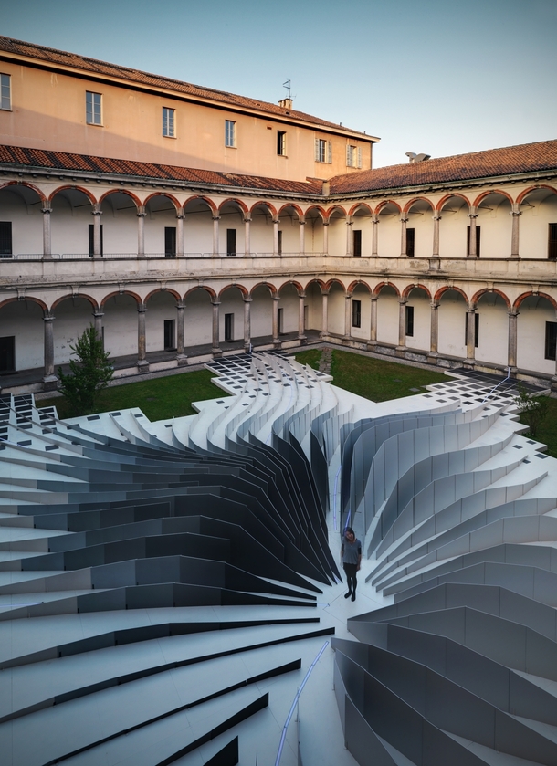 TWIRL installation in Milano Italy by Zaha Hadid 
