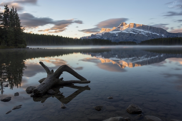 Two Jack Lake Sunrise Banff National Park Alberta 