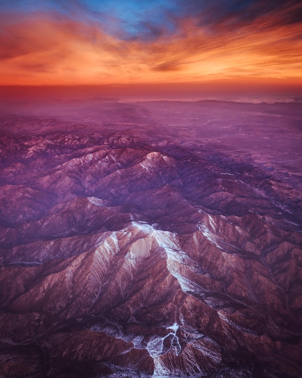 Two years ago I left Los Angeles on an early morning flight and was rewarded with this ridiculously photogenic sunrise 