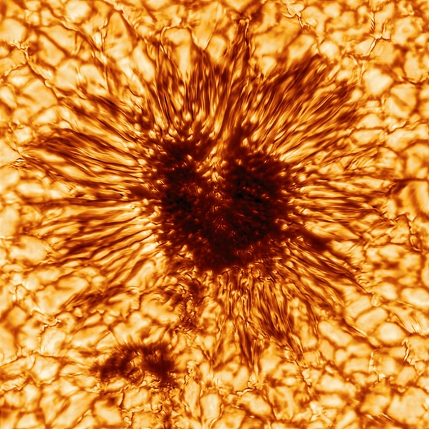 Ultra closeup view of suns surface offers unprecedented detail by NSFs Inouye Solar Wave Front Correction WFC context viewer camera