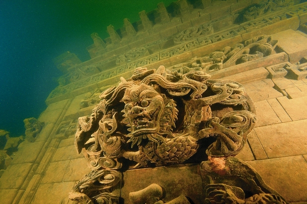 Underwater ruins of Schicheng in China by Wu Lixin 